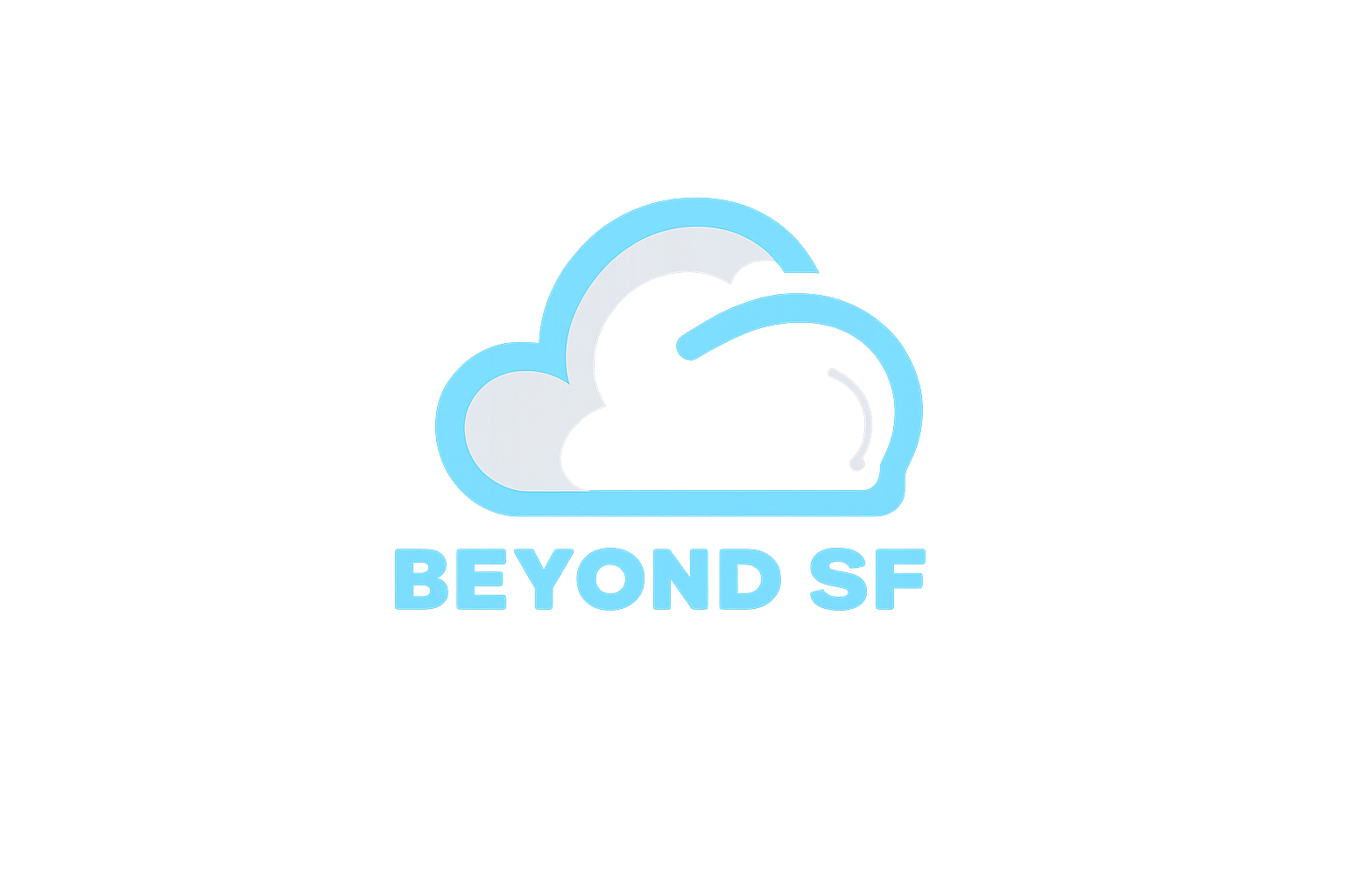 Beyond SF logo mark — blue chevron arrows
